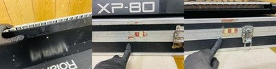 ROLAND XP-80 SYNTHESIZER 76-KEY KEYBOARD W/ HARD CASE FOR PARTS OR NOT WORKING