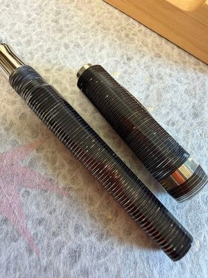 VISCONTI WALL STREET FOUNTAIN PEN, GREY, FINE NIB, UNUSED W/ BOX DEGRADATION