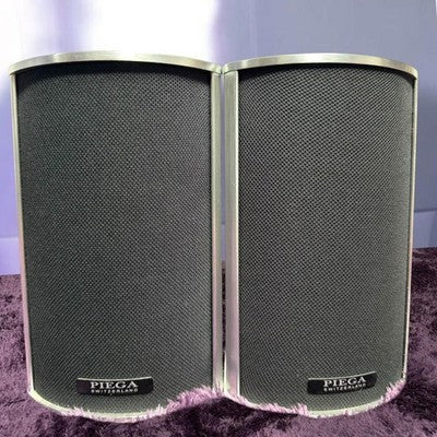 PIEGA TMICRO3 SILVER SPEAKER SYSTEM PAIR BOOKSHELF SPEAKERS TESTED WORKING