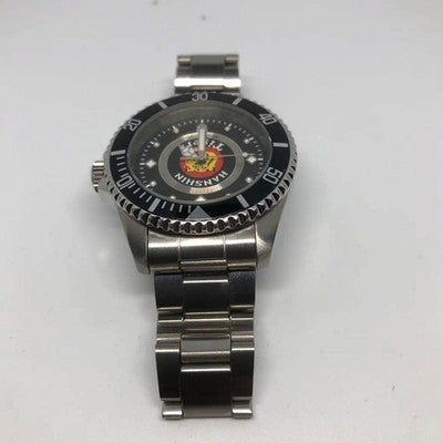 HANSHIN TIGERS FC WATCH BLACK & WHITE QUARTZ BATTERY-POWERED USED FROM JAPAN