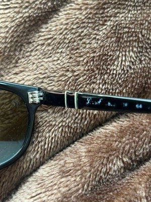 PERSOL RATTI 127 95 58230 OF SUNGLASSES TERMINATOR 2 BLACK ITALY W/CASE