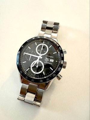 TAG HEUER CARRERA CV2010.BA0794 AUTOMATIC CHRONOGRAPH WATCH TACHYMETER BLACK BOX
