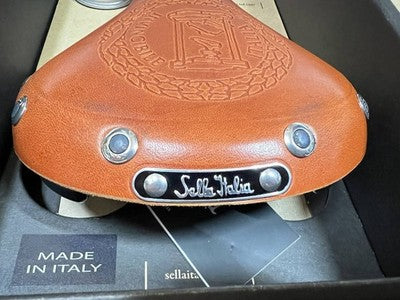 Selle Italia MITICA Brown Leather Saddle - Unused w/ Box Rare Vintage Classic
