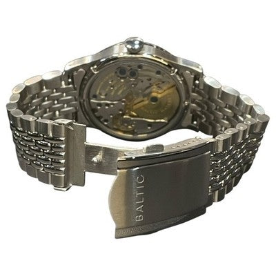 BALTIC MR CLASSIC SILVER AUTOMATIC GRAY DIAL SMALL SECOND 36MM BOXED WATCH