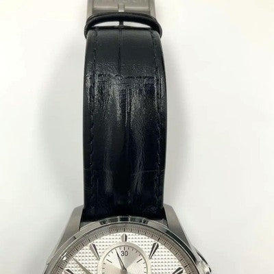 HAMILTON H325960 JAZZMASTER AUTO CHRONOGRAPH SILVER DIAL WITH BOX USED JAPAN