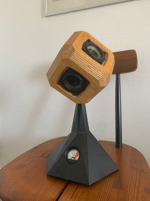 RARE TAGUCHI VOICE ACTIVE SPEAKER DISCONTINUED WITH ORIGINAL WOOD CASE JP HIFI01