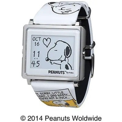 EPSON SMART CANVAS PEANUTS BEAGLE HUG SNOOPY DIGITAL WATCH W1-PN10110 JAPAN