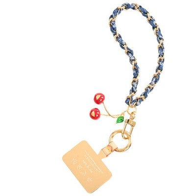 LOUIS VUITTON LVX™ PHONE CHARM KEYCHAIN M02623 BLUE UNISEX USED