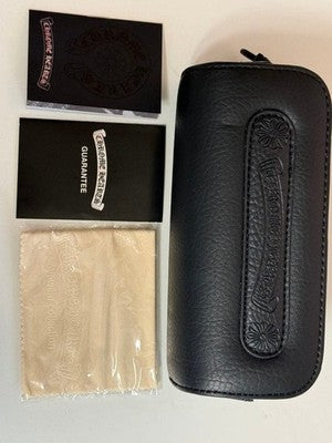 CHROME HEARTS EYEGLASSES GITTIN ANY? BLACK FRAME MEN'S EYEGLASSES 56-13 W/CASE