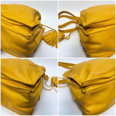 LOEWE FLAMENCO SHOULDER BAG YELLOW NAPPA LEATHER ANAGRAM DESIGNER HANDBAG
