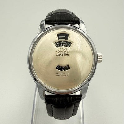 HOGA DIRECTIME 9038T AUTOMATIC 17J JUMP HOUR DISC 34.5MM VINTAGE MENS WATCH