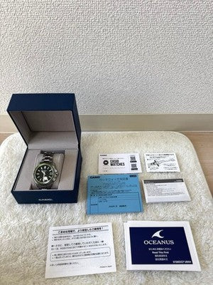 CASIO OCEANUS MANTA OCW-S400-3AJF GREEN DIAL TITANIUM SOLAR WATCH