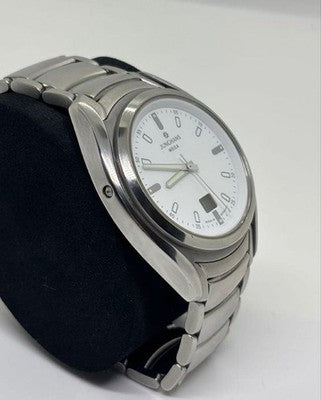 JUNGHANS INTEGRAL MEGA RADIO-CONTROLLED MEN'S WRISTWATCH ROUND FACE GERMAN MADE