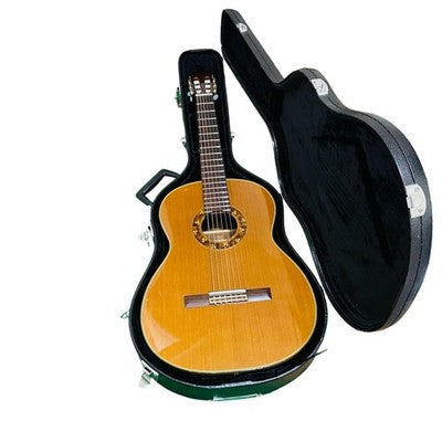 TAKAMINE TGL1 CLASSICAL GUITAR W/ HARD CASE, NECK STRAIGHT, BODY SCRATCHES