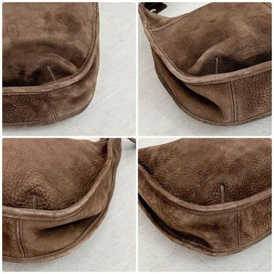 OLD COACH ERGO POCKET ZIP NUBUCK SHOULDER BAG BROWN VINTAGE USA MADE HOBO