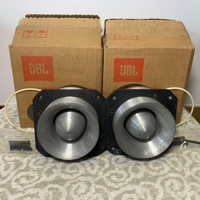 JBL 075 ALNICO TWEETER PAIR 8OHM VINTAGE SPEAKERS WITH BOX MANUAL SET