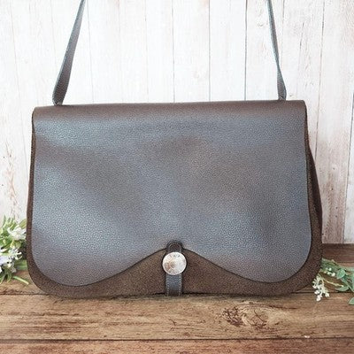 HERMES SAC COLORADO BROWN LEATHER SHOULDER BAG EXCELLENT+++++