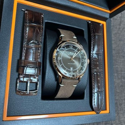 MIDO MULTIFORT M040.407.36.060.00 AUTOMATIC BLACK DIAL ROSE GOLD MEN WATCH BOX
