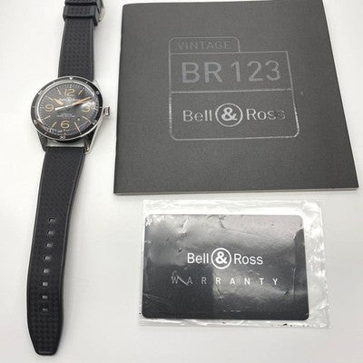 BELL & ROSS BR123-92-SP SPORT HERITAGE AUTOMATIC BLACK DIAL RUBBER MENS WATCH
