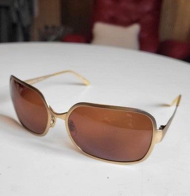 OLIVER PEOPLES OP-523 TI FIGHT CLUB SUNGLASSES BROWN TITANIUM FRAME MINT