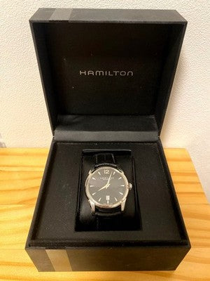 HAMILTON Jazzmaster H385150 Automatic Date Watch Stainless Steel Skeleton Back