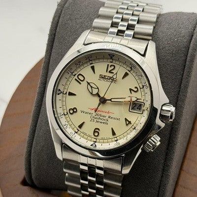 SEIKO ALPINIST 4S15-6000 AUTOMATIC WATCH ~19CM WRIST, 38MM CASE, DAILY