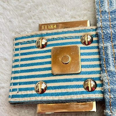 FENDI DENIM ZUCCA MAMMA BUCKET SHOULDER BAG - RARE FASHION ITEM FOR WOMEN