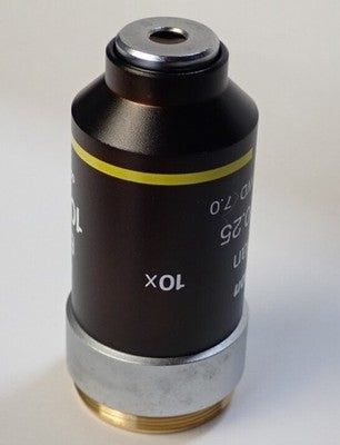 Nikon CFI E Plan 10x 0.25 Infinity Objective Lens ∞/- Removed From E200 Used