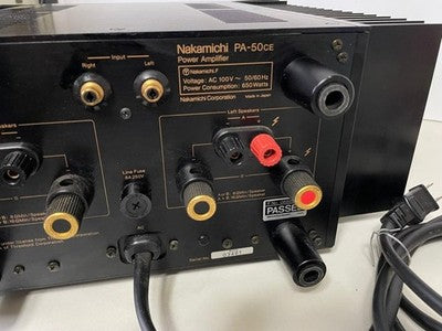 NAKAMICHI PA-50CE STASIS POWER AMPLIFIER BLACK VINTAGE AUDIO JAPAN TESTED