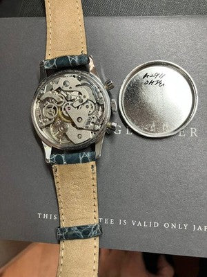 GALLET 2 REGISTER CHRONOGRAPH CAL7733 HAND WIND 17J 35MM MILITARY VINTAGE WATCH