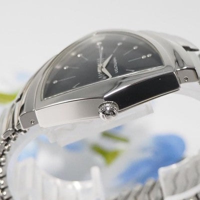 HAMILTON VENTURA H915 QUARTZ BLACK DIAL STAINLESS STEEL MEN'S WATCH USED