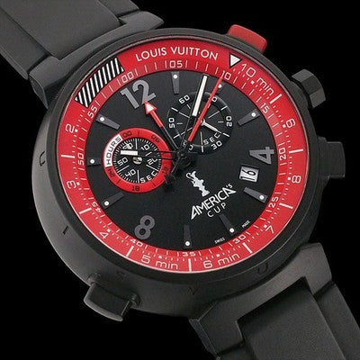 LOUIS VUITTON TAMBOUR AMERICA'S CUP Q101A CHRONOGRAPH MENS WATCH LIMITED EDITION