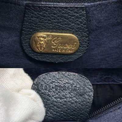 GUCCI NEW JACKIE GG SUPREME HANDBAG NAVY SHOULDER BAG USED FROM JAPAN