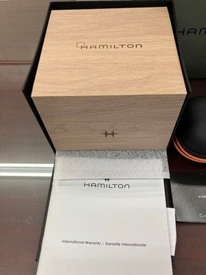 HAMILTON KHAKI TAKEOFF AIR ZERMATT H76695733 BLACK PVD AUTOMATIC WATCH NEW BOX