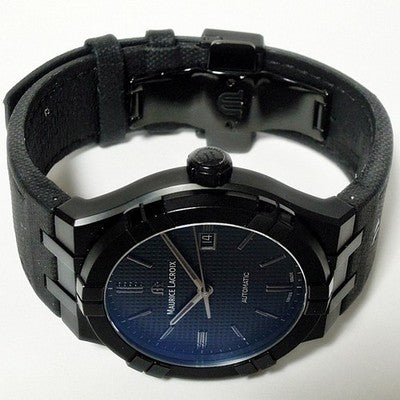 MAURICE LACROIX AIKON AUTOMATIC AY67070 ML115 BLACK DIAL PVD MENS WATCH AS IS