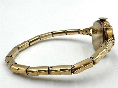 BULOVA 10KRGP HAND-WOUND WATCH A3385 USED FROM JAPAN
