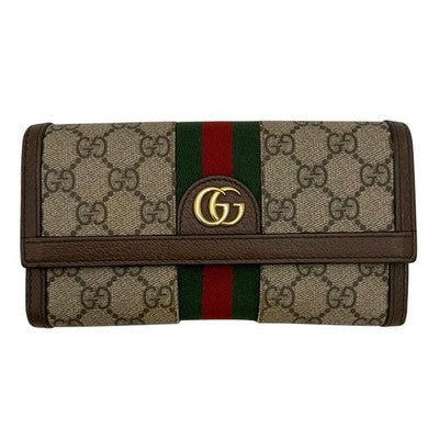 GUCCI OPHIDIA SHERRY GG SUPREME LONG WALLET - W/ BOX MEN'S ACCESSORIES