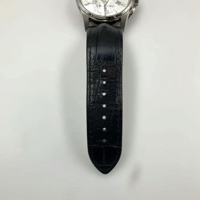 HAMILTON H325960 JAZZMASTER AUTO CHRONOGRAPH SILVER DIAL WITH BOX USED JAPAN