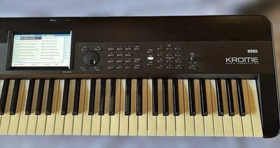 KORG KROME-73 73-KEY WORKSTATION SYNTHESIZER W/ CASE PEDAL ADAPTER FROM JAPAN
