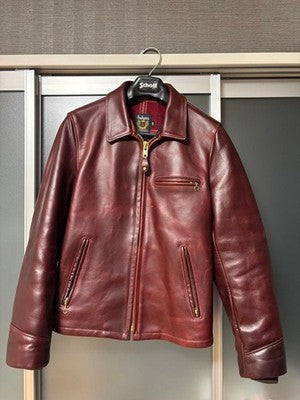 SCHOTT 6103US SINGLE RIDER JACKET SIZE 40 BORDEAUX MADE IN USA RARE FROM JAPAN
