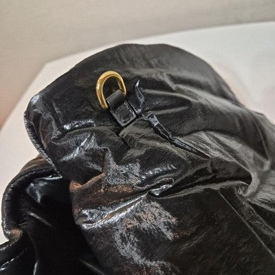 DOLCE&GABBANA QUILTED NYLON SHOULDER BAG, DEVOTION, BLACK, LOGO ACCENT, ITALY