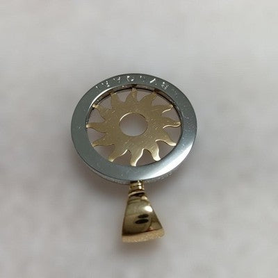 BVLGARI TONDO SUN PENDANT TOP YELLOW GOLD STAINLESS STEEL JEWELRY JPN