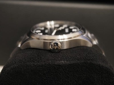 HANHART PREVENTOR HD12 AUTOMATIC BLACK DIAL 39MM MEN'S WATCH GERMANY BOXED