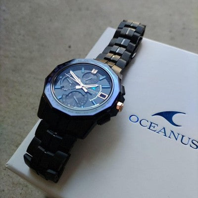 CASIO OCEANUS MANTA OCW S6000B 1AJF LIMITED 700 BLACK TITANIUM WATCH FULL SET