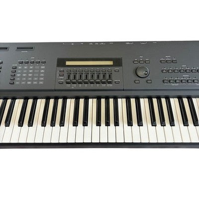 YAMAHA SY85 SYNTHESIZER WORKSTATION KEYBOARD WITH HARD CASE & MANUAL