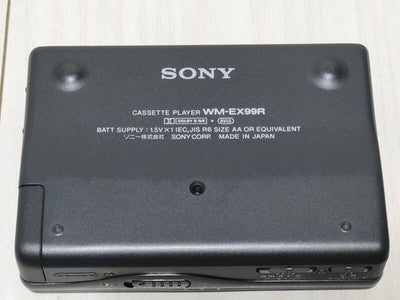 SONY WM-EX99R Cassette Player Black Used /w Remote Earphones Manual Case
