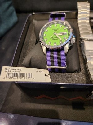 SEIKO 5 SPORTS X ROWING BLAZERS SRPJ59 LIMITED EDITION LIME GREEN 39MM F/S