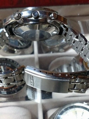 SEIKO 6139-6012 BRUCE LEE BLUE DIAL VINTAGE CHRONOGRAPH MOD WATCH