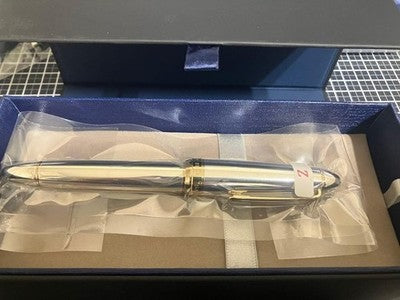 SAILOR PROFIT 21 STERLING SILVER FOUNTAIN PEN 21K GOLD NIB ZOOM NIB W/ BOX