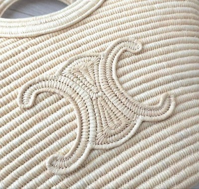 CELINE BRAIDED PANIER RAFFIA BASKET BAG SS2025 NATURAL STRAW HANDBAG NEW